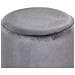 Pouf In Velluto Grigio Brigitte - Foto miniatura 6