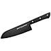 Shadow Professional Santoku Giapponese Con Nero Antiaderente Coating 7"" / 175 Mm. Durezza 59 Hrc - Foto miniatura 1