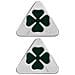 Adesivi 3d Ufficiali Quadrfoglio Verde Destro + Sinistro, Argento, 95 X 85 Mm - Foto miniatura 1