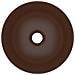 Lavandino da Bagno in Ceramica Marrone Scuro Rotondo - Foto miniatura 4