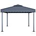 Gazebo con Pareti e Luci LED 400x300 cm Antracite in Alluminio - Foto miniatura 2