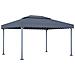Gazebo con Pareti e Luci LED 400x300 cm Antracite in Alluminio - Foto miniatura 3