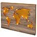 Mappa Del Mondo In Legno Per Decorare 42 X 29,7 Cm - Foto miniatura 1