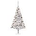 Set Albero Natale Artificiale LED e Palline Argento 210 cm PVC - Foto miniatura 1