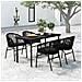 Set Da Pranzo Per Giardino 5 Pz Nero - Foto miniatura 1