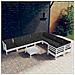 Set Divani Da Giardino 10 Pz Con Cuscini Bianchi Legno Di Pino - Foto miniatura 1