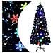 Albero Natale Con Fiocchi Di Neve A Led Nero 180cm Fibra Ottica - Foto miniatura 1