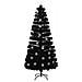Albero Natale Con Fiocchi Di Neve A Led Nero 180cm Fibra Ottica - Foto miniatura 2