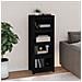Libreria Nera 50x35x125,5 Cm In Legno Massello Di Pino - Foto miniatura 1
