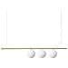 Lampada Sospensione Perline Ottone L1205xh420-2200xp150mm - Foto miniatura 2