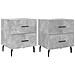 Comodini 2 Pz Grigio Cemento 40x35x47,5 Cm In Legno Multistrato - Foto miniatura 2