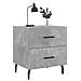 Comodini 2 Pz Grigio Cemento 40x35x47,5 Cm In Legno Multistrato - Foto miniatura 3