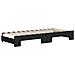 Divano Letto Estraibile Con Cassetti Nero 90x200 Cm In Tessuto - Foto miniatura 4