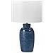 Lampada Da Tavolo Perlis Ceramica Blu Marino - Foto miniatura 2