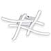 Plafoniera Lampadario Moderno Elegante Led Bianco 5w Con 4 Strisce Di Luce Intrecciate Da Interno Route - Bianco Opaco - Foto miniatura 1