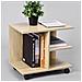Tavolino Salotto Multifunzione Porta TV Riviste Comodino con Ruote Legno Beige - Foto miniatura 4