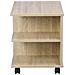 Tavolino Salotto Multifunzione Porta TV Riviste Comodino con Ruote Legno Beige - Foto miniatura 5