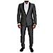 Abito Slim Fit Martini In Seta Bianco Nero - It44 - Xs - Foto miniatura 1