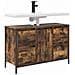 Mobile Lavabo con Cassetti Rovere Fumo 90x34,5x60 cm - Foto miniatura 7