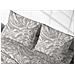 Completo Lenzuola Letto In 100% Cotone Made Italy Disegno Splash Maxi Beige - Foto miniatura 3