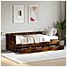 Divano Letto Con Cassetti Senza Materasso Rovere Fumo 90x190 Cm - Foto miniatura 1