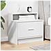 Comodino Con Cassetto Bianco 51x31x47 Cm - Foto miniatura 3