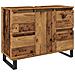 Mobile Da Bagno Legno Antico 80x33x60 Cm In Truciolato - Foto miniatura 2