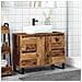 Mobile Da Bagno Legno Antico 80x33x60 Cm In Truciolato - Foto miniatura 3