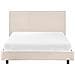 Letto Tessuto Albi 140 X 200 Cm Beige - Foto miniatura 5