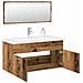 Set Mobili Da Bagno 3 Pz Legno Antico In Legno Multistrato - Foto miniatura 1