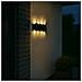 Applique Da Muro Con 8 Led Lampada A Parete Nero Con Luce Bianco Caldo 21x8x3cm - Foto miniatura 4