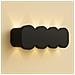 Applique Da Muro Con 8 Led Lampada A Parete Nero Con Luce Bianco Caldo 21x8x3cm - Foto miniatura 1