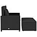 Divano da Giardino con Cuscini a 2 Posti Nero in Polyrattan - Foto miniatura 7