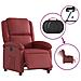 Poltrona Reclinabile Elettrica Rosso Vino in Similpelle - Foto miniatura 6