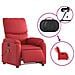 Poltrona Massaggio Elettrica Reclinabile Rosso Similpelle - Foto miniatura 6