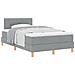 Letto con Rete a Molle con Materasso Grigio Chiaro 120x200 cm Tessuto - Foto miniatura 1