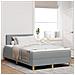 Letto con Rete a Molle con Materasso Grigio Chiaro 120x200 cm Tessuto - Foto miniatura 2