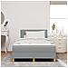 Letto con Rete a Molle con Materasso Grigio Chiaro 120x200 cm Tessuto - Foto miniatura 5