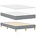 Letto con Rete a Molle con Materasso Grigio Chiaro 120x200 cm Tessuto - Foto miniatura 6