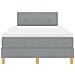 Letto con Rete a Molle con Materasso Grigio Chiaro 120x200 cm Tessuto - Foto miniatura 8