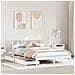 Letto Libreria senza Materasso Bianco 160x200 cm Legno di Pino - Foto miniatura 2