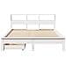 Letto Libreria senza Materasso Bianco 160x200 cm Legno di Pino - Foto miniatura 4