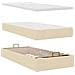 Pouf Letto con Materasso e LED Crema 90x200 cm in Tessuto - Foto miniatura 9
