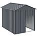 Casetta Cani con Tetto Antracite 117x153x123 cm Acciaio Zincato - Foto miniatura 1