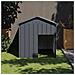 Casetta Cani con Tetto Antracite 117x153x123 cm Acciaio Zincato - Foto miniatura 2