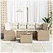 Set Divano da Giardino 7 pcs Beige e Crema 55 x 55 x 37 cm - Foto miniatura 3