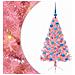 Albero di Natale artificiale con luci integrate Rosa 120 cm PVC - Foto miniatura 1