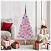 Albero di Natale artificiale con luci integrate Rosa 120 cm PVC - Foto miniatura 2