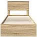 Struttura del letto Rovere Sonoma 90 x 200 cm Legno multistrato - Foto miniatura 7
