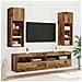 Mobiletti TV da Parete 2 pcs Legno vecchio 40 x 30 x 40 cm - Foto miniatura 7